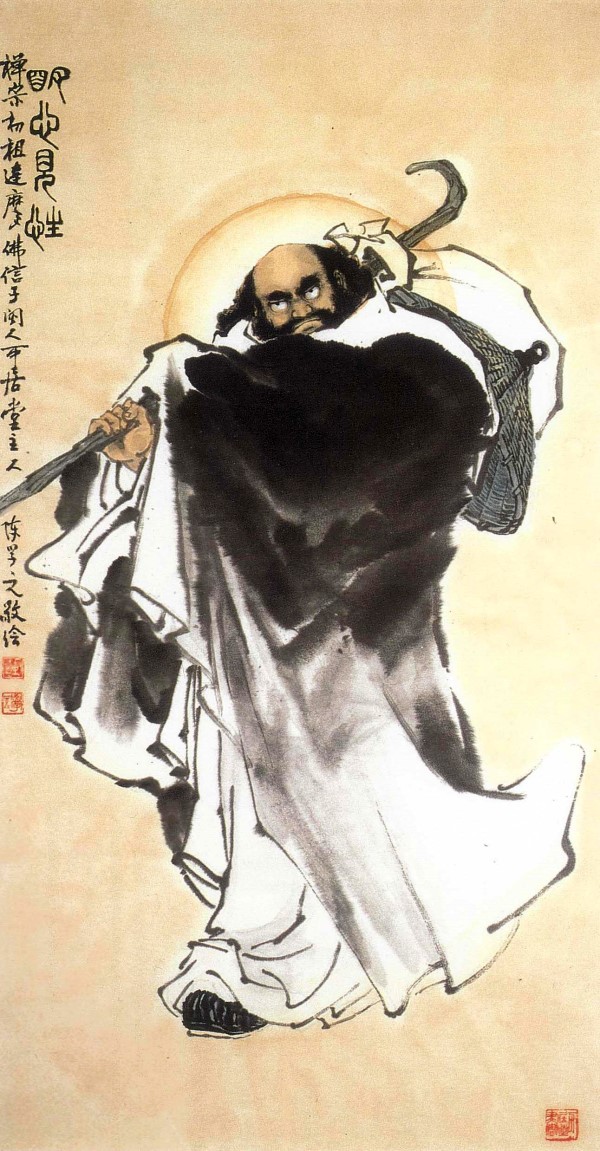 菩提達磨 掛軸 禅宗 開祖 定製達摩祖師畫像水晶擺臺卷軸掛畫相紙塑封菩提達摩